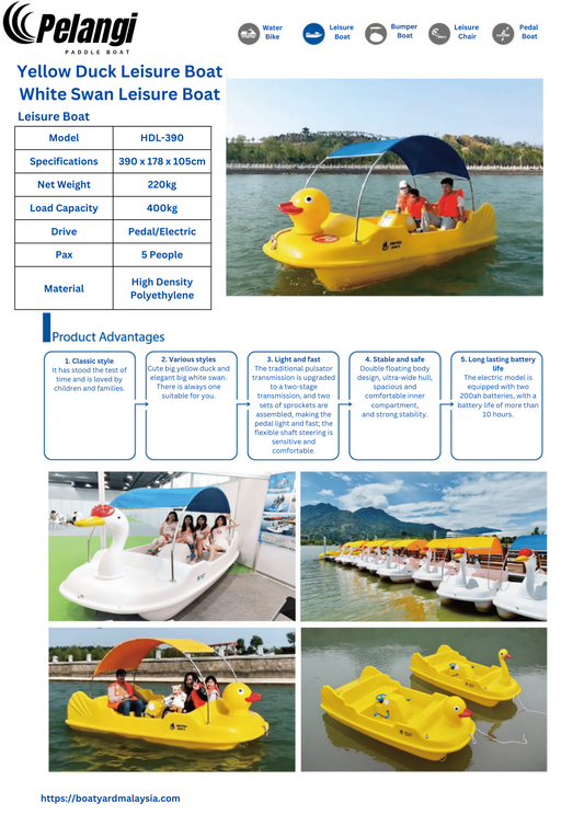 Yellow Duck Leisure Boat