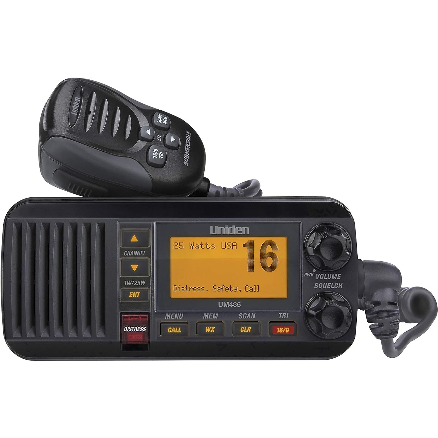 Uniden Uniden UM435 Fixed Mount VHF Radio Black - Boatyard Malaysia