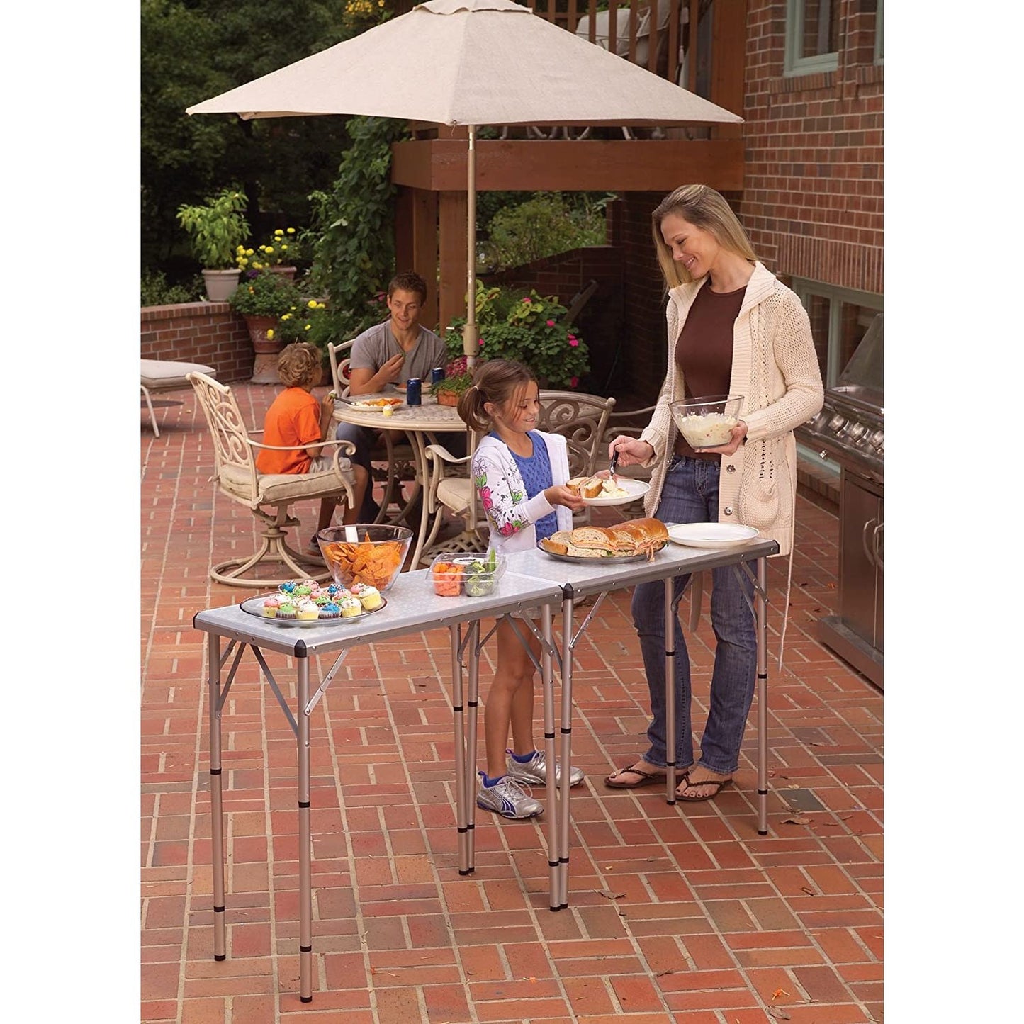 Pack-Away 4-in-1 Adjustable Height Folding Camping Table