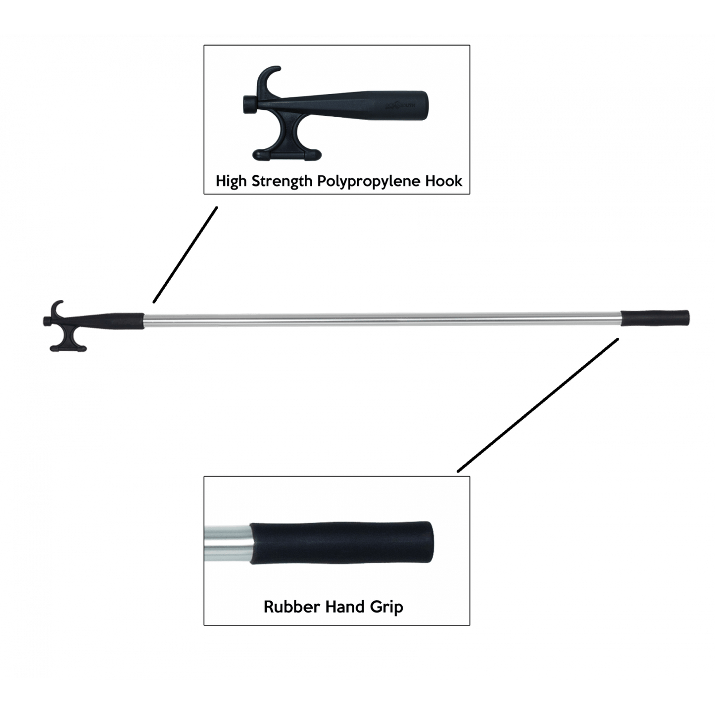 Oceansouth Fixed Boat Hook 1800mm Length - Boatyard Malaysia