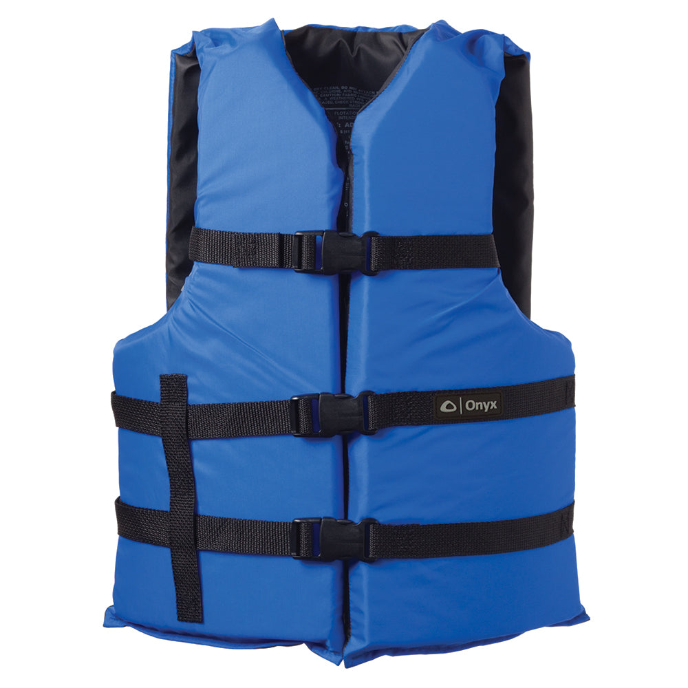 Shop Onyx Nylon Adult Universal Life Jacket Blue | Boatyard Malaysia