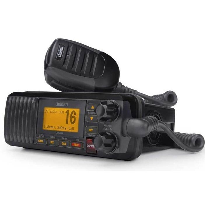 Uniden Uniden UM385 Fixed Mount VHF Radio Black - Boatyard Malaysia