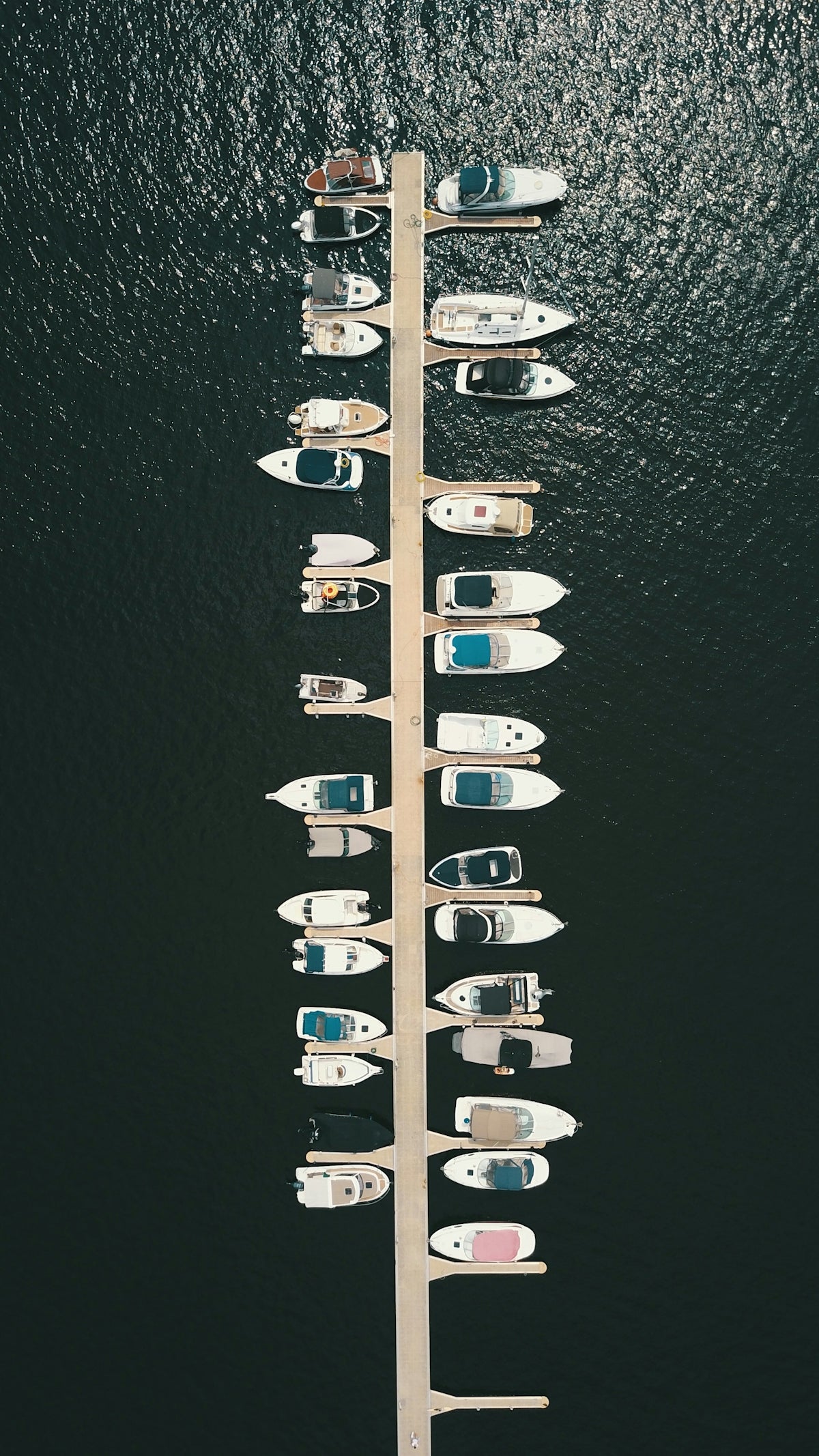parked boats near docks