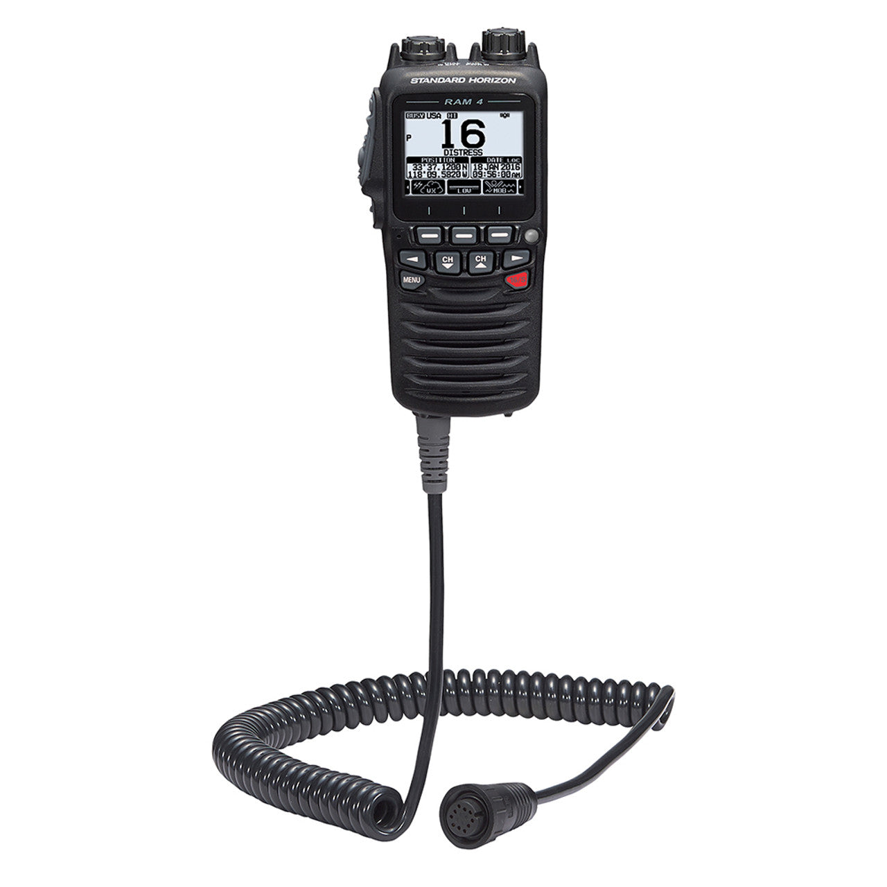 Standard Horizon Wired Remote Access Microphone RAM4 Black - Boatyard Malaysia