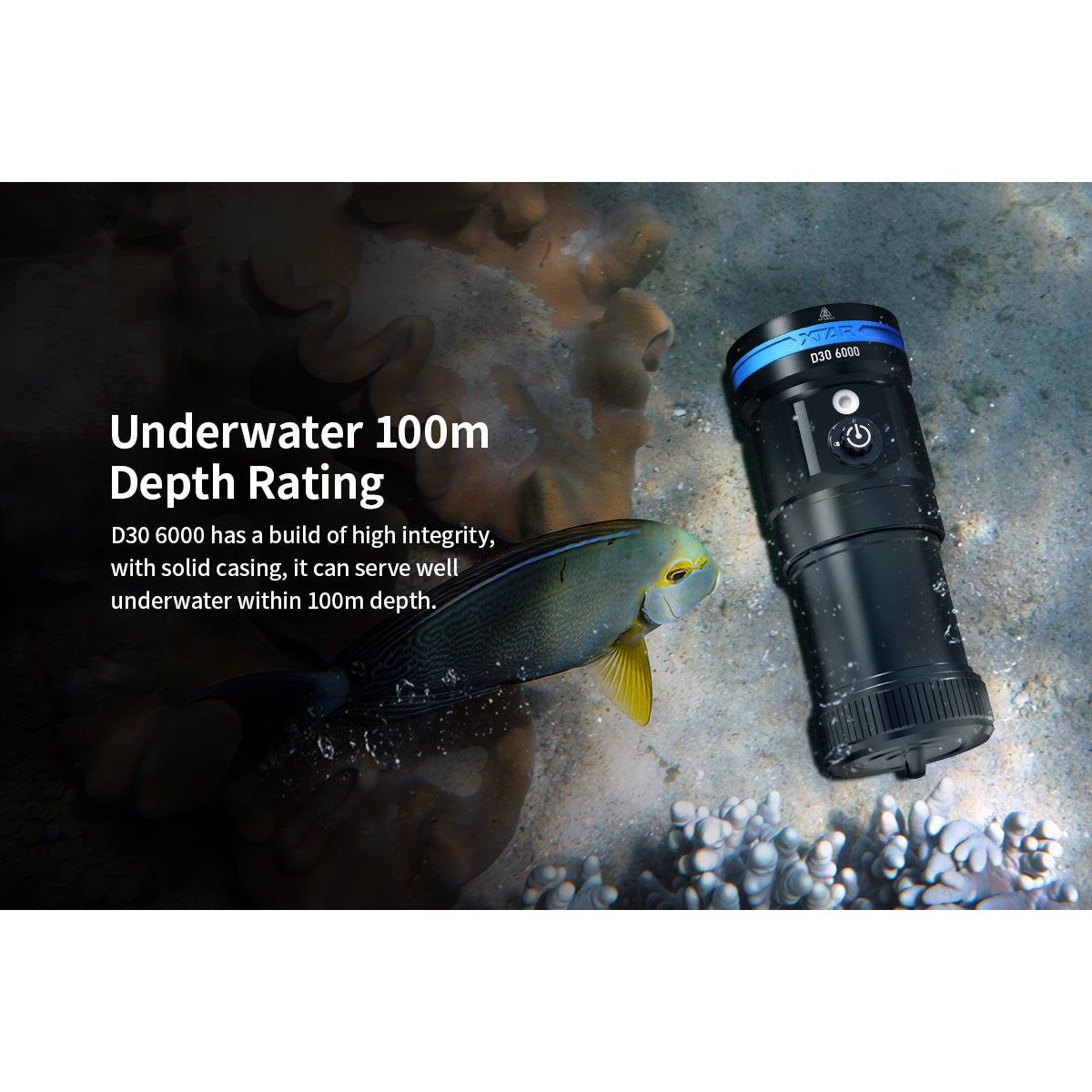 XTAR D30 6000 6000L UNDERWATER PHOTOGRAPHY DIVING FLASHLIGHT boatyardmalaysia