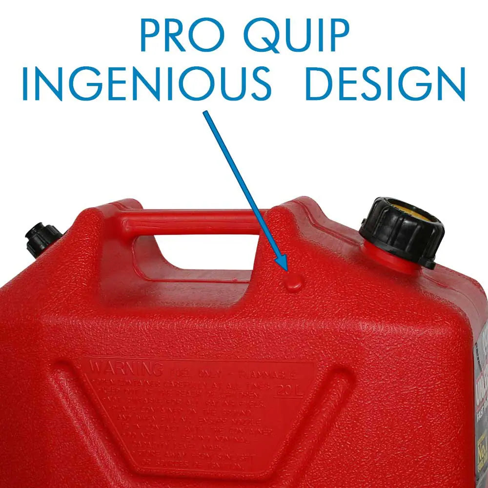 ProQuip 20L Plastic Fast Pour Fuel Can - Unleaded Red - Boatyard Malaysia