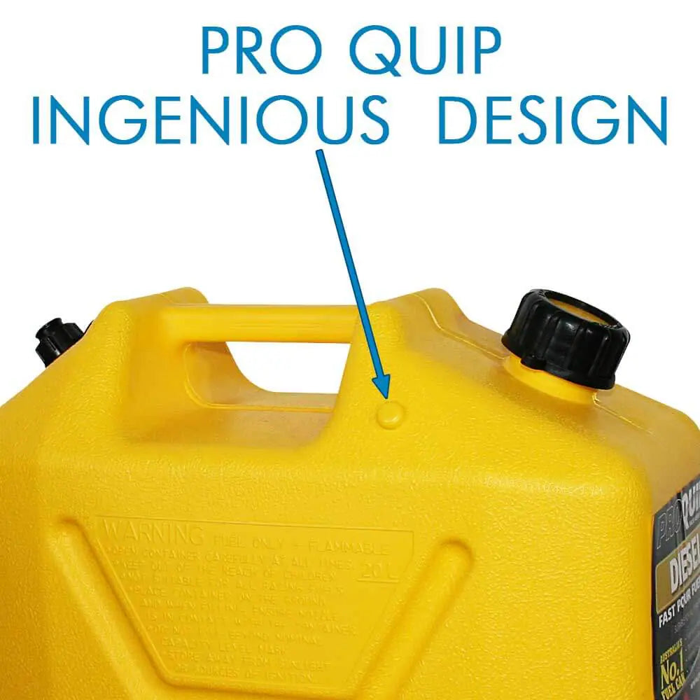 ProQuip 20L Plastic Fast Pour Fuel Can - Diesel Yellow - Boatyard Malaysia