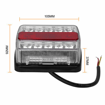 2PCS Submersible LED Tail Lights Boat Trailer Waterproof Light Caravan Truck Kit