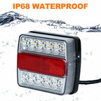 2PCS Submersible LED Tail Lights Boat Trailer Waterproof Light Caravan Truck Kit