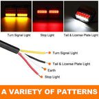 2PCS Submersible LED Tail Lights Boat Trailer Waterproof Light Caravan Truck Kit