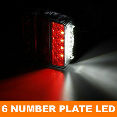 2PCS Submersible LED Tail Lights Boat Trailer Waterproof Light Caravan Truck Kit