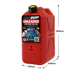 ProQuip 10L Plastic Fast Pour Fuel Can - Unleaded Red - Boatyard Malaysia