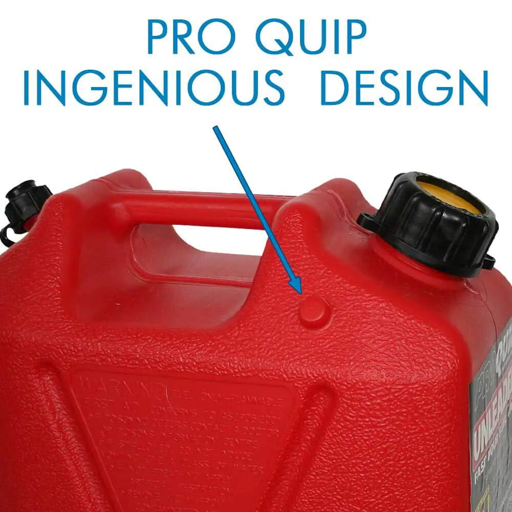 ProQuip 10L Plastic Fast Pour Fuel Can - Unleaded Red - Boatyard Malaysia