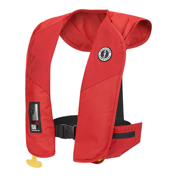 Mustang MIT 150 Convertible Inflatable PFD Red boatyardmalaysia