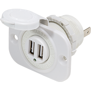 Blue Sea System 1016200 12V DUAL USB CHARGER SOCKET WHITE - Boatyard Malaysia