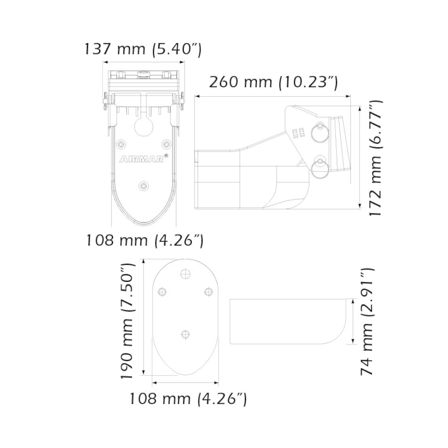 TM265C-LM-12F Transom Mount Transducer w/12-Pin Connector f/Furuno boatyardmalaysia