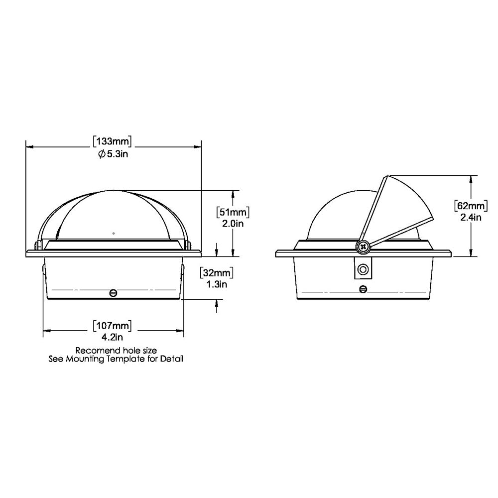 Ritchie F-83 Voyager Compass - Flush Mount