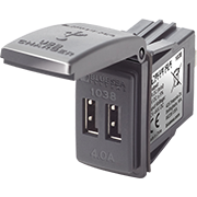 Blue Sea System 1038 48V DUAL USB CHARGER CONTURA SWITCH MOUNT - Boatyard Malaysia