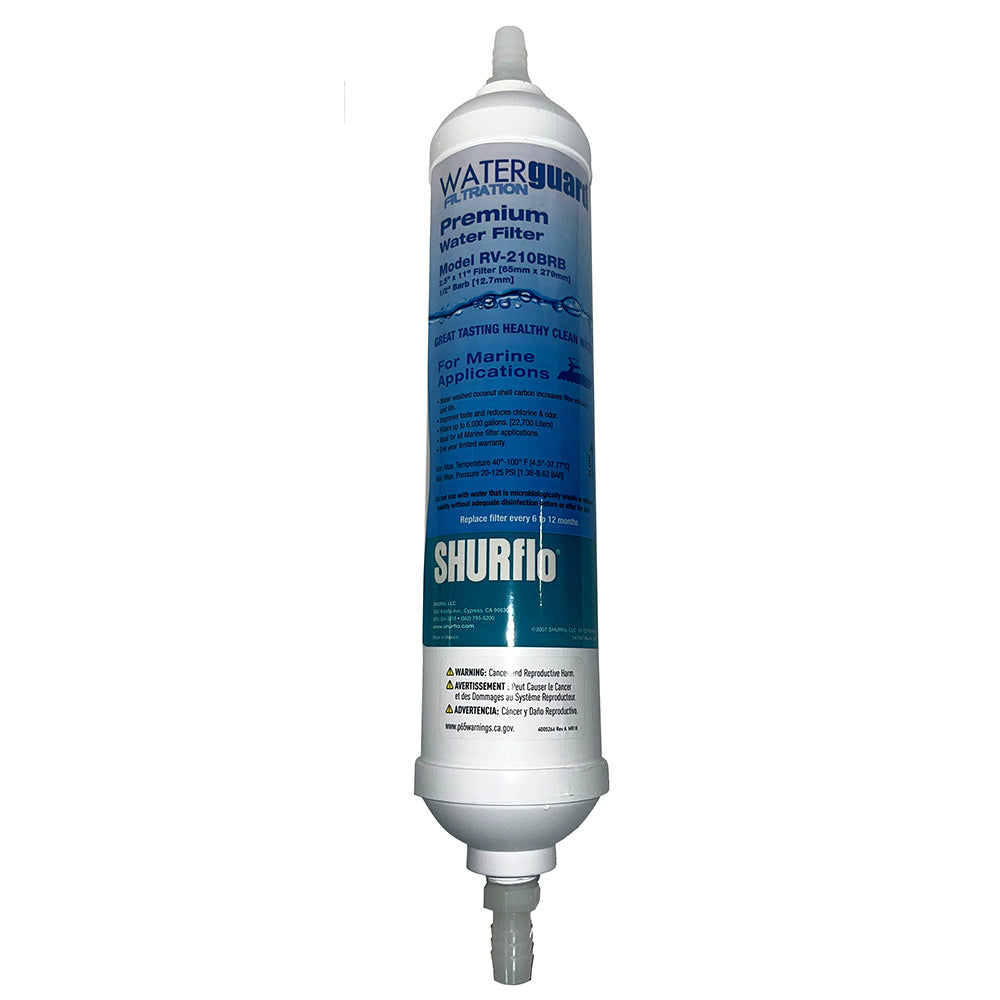 Shurflo® 11" City Water Entry In-Line Filter W/ 1/4" BARB