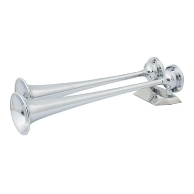 24V Chrome Plated Dual Trumpet Air Horn boatyardmalaysia