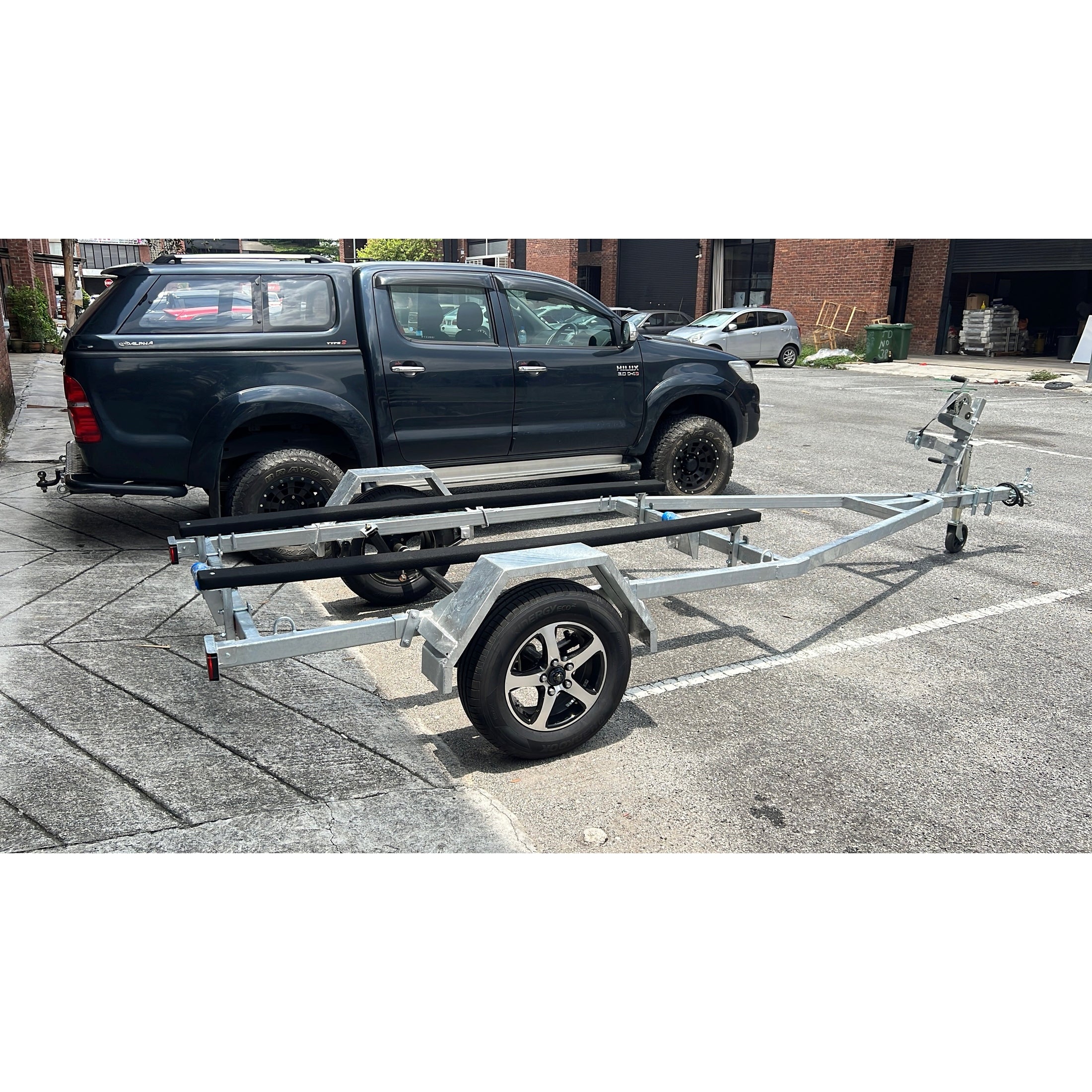 TMC Galvanized Trailer 12-14ft w/o Braking System - Boatyard Malaysia