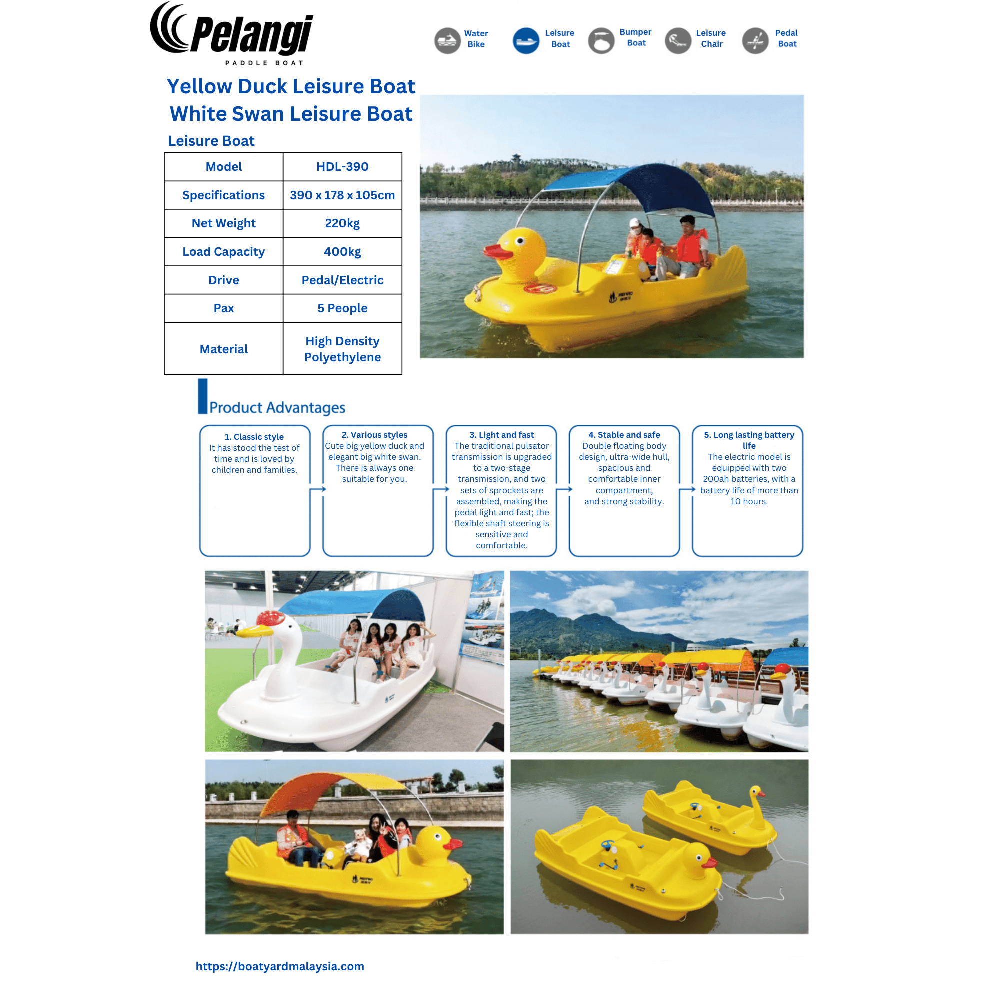 Pelangi Yellow Duck Leisure Boat - Boatyard Malaysia