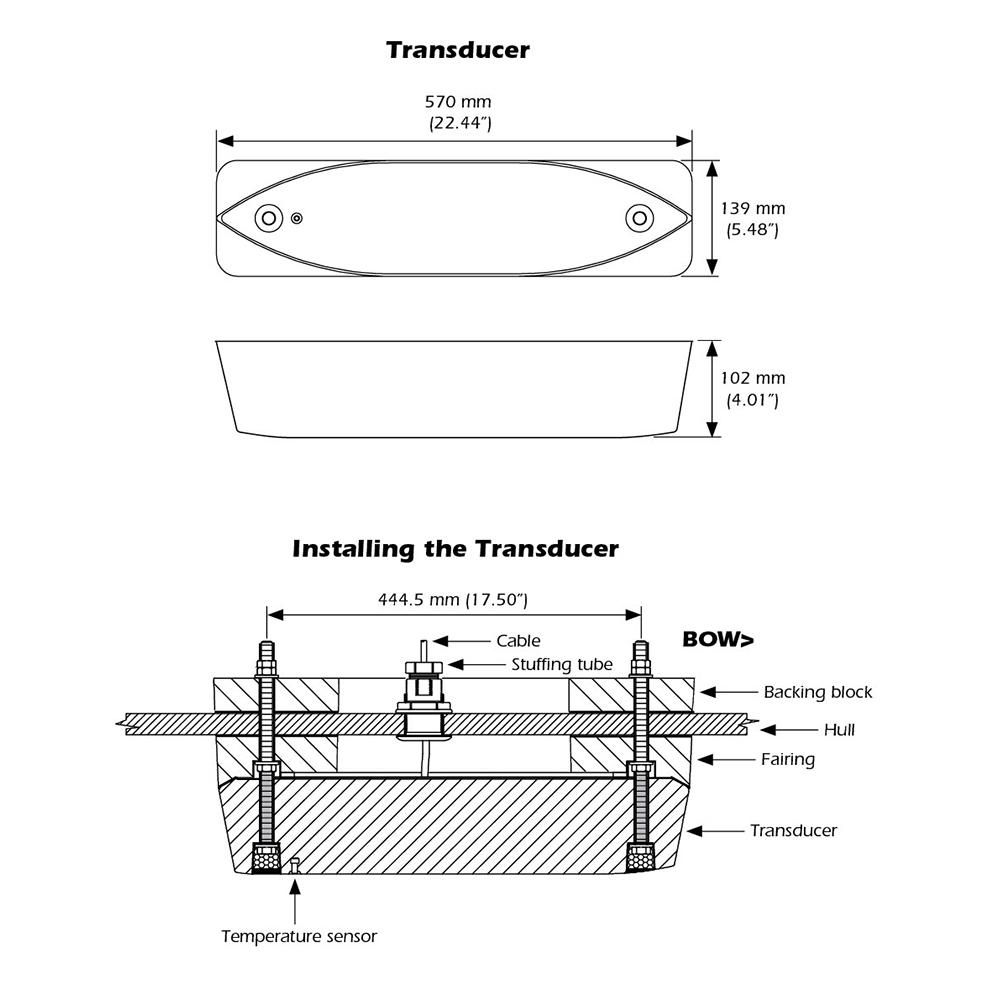 Airmar R109LM Thru-Hull Transducer - Bare Wires boatyardmalaysia