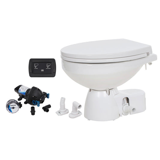 Jabsco Quiet Flush E2 Raw Water Toilet Regular Bowl - 12V – Soft Close Lid