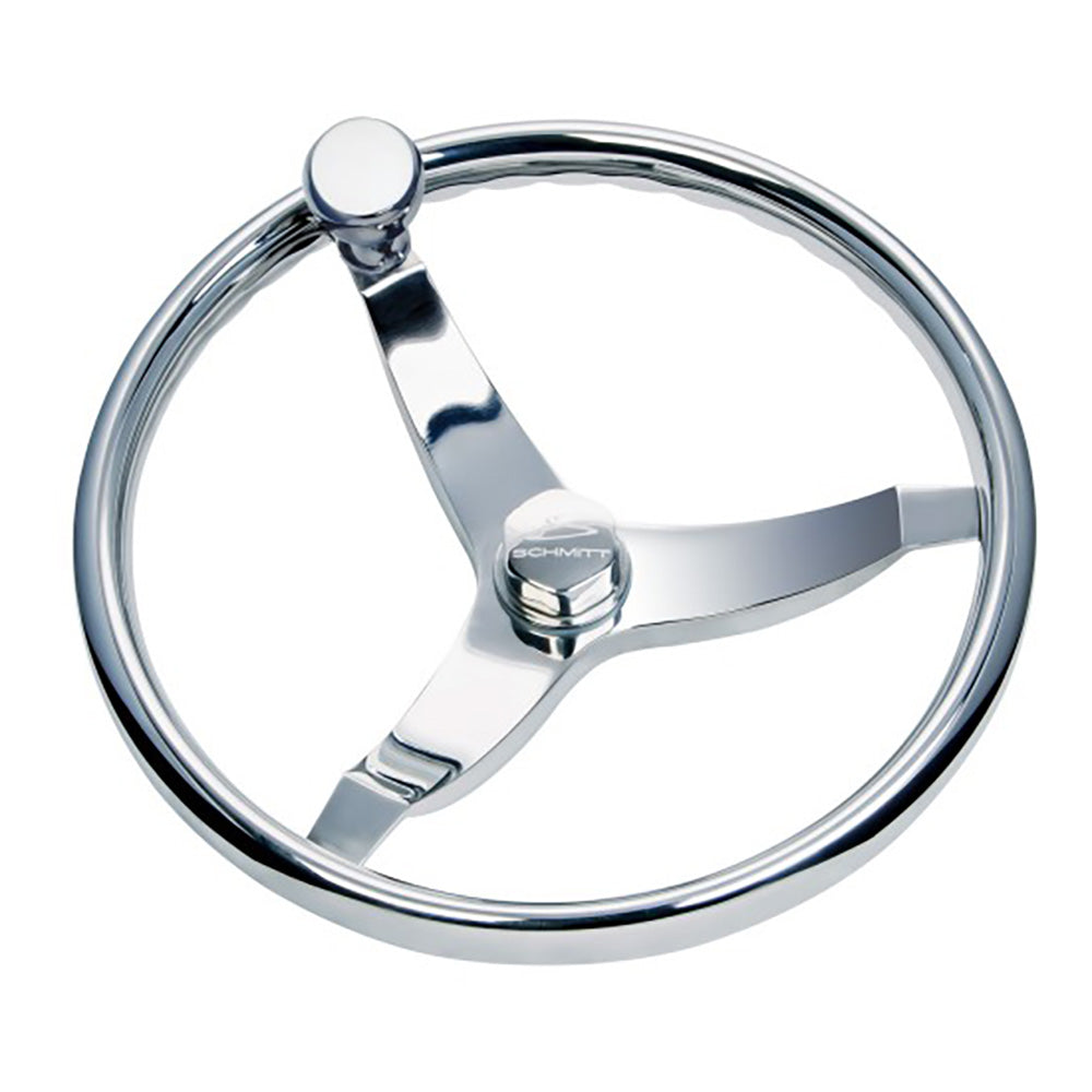 SCHMITT MARINE Vision Elite Stainless Steel 15.5" Steering Wheel - Boatyard Malaysia