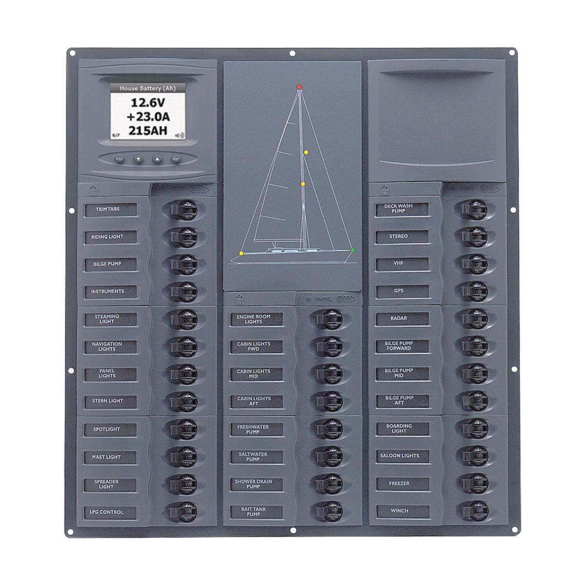 BEP Marine Cruiser Series DC Branch Circuit Breaker Panels - Boatyard Malaysia