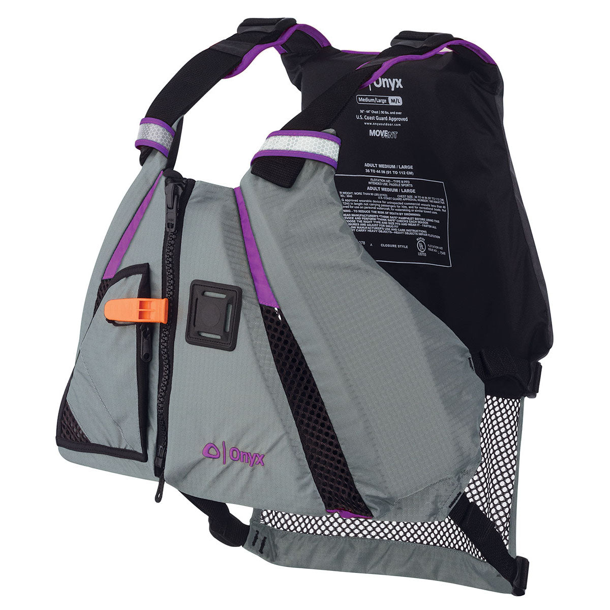 Onyx Outdoor Onyx Movement Dynamic Paddle Sports Life Vest XL/2XL Purple - Boatyard Malaysia