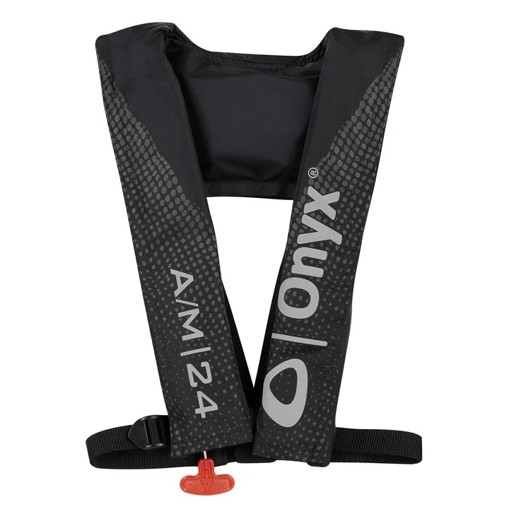 Onyx A/M-24 Automatic/Manual Inflatable Life Jacket Black boatyardmalaysia