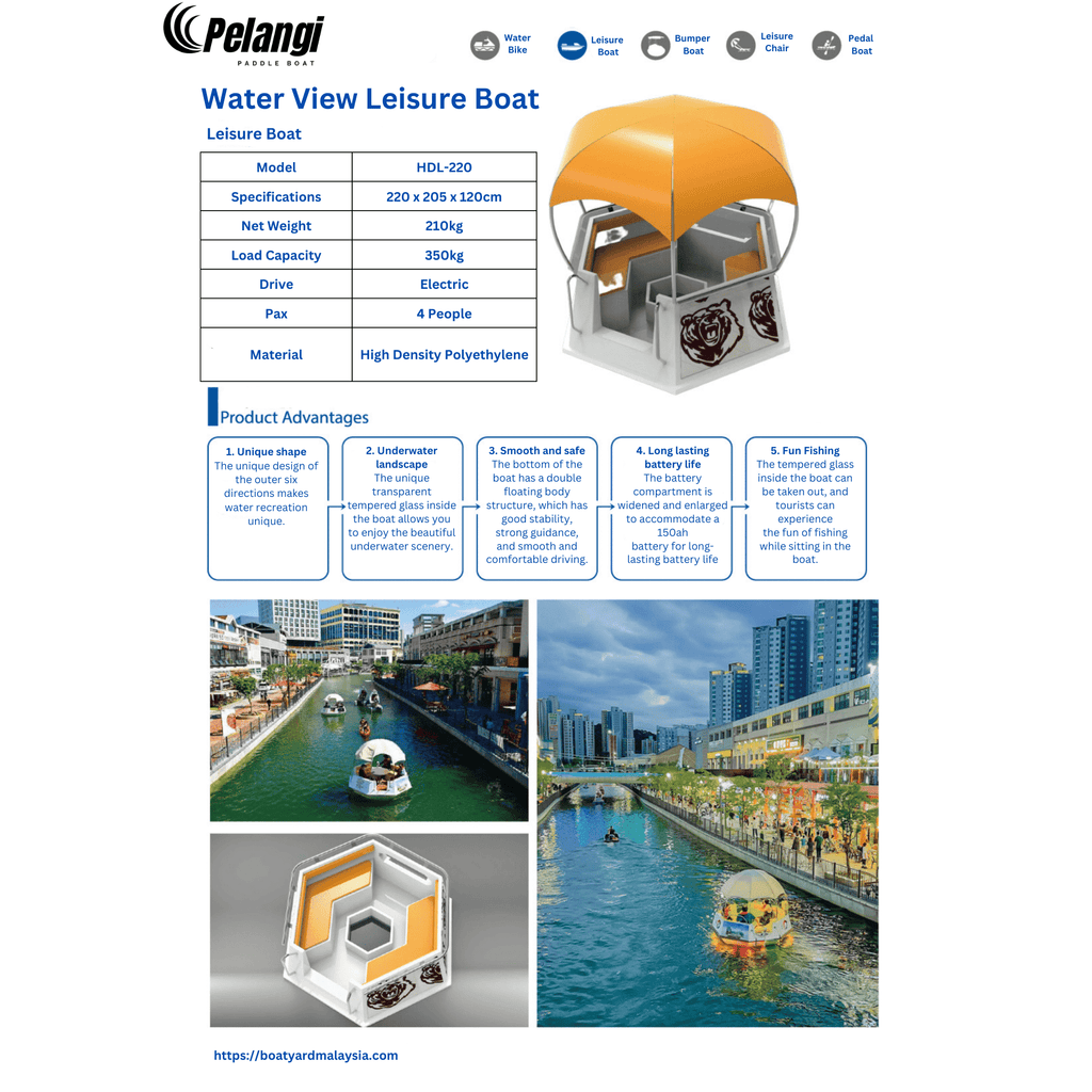 Pelangi Water View Leisure Boat - Boatyard Malaysia