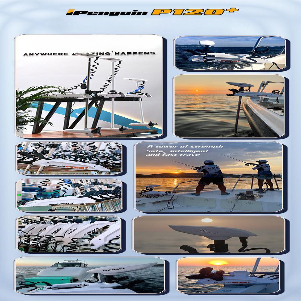 Haibo Ipenguin Series Intelligent Electric Trolling Motor P120 with GPS - Boatyard Malaysia