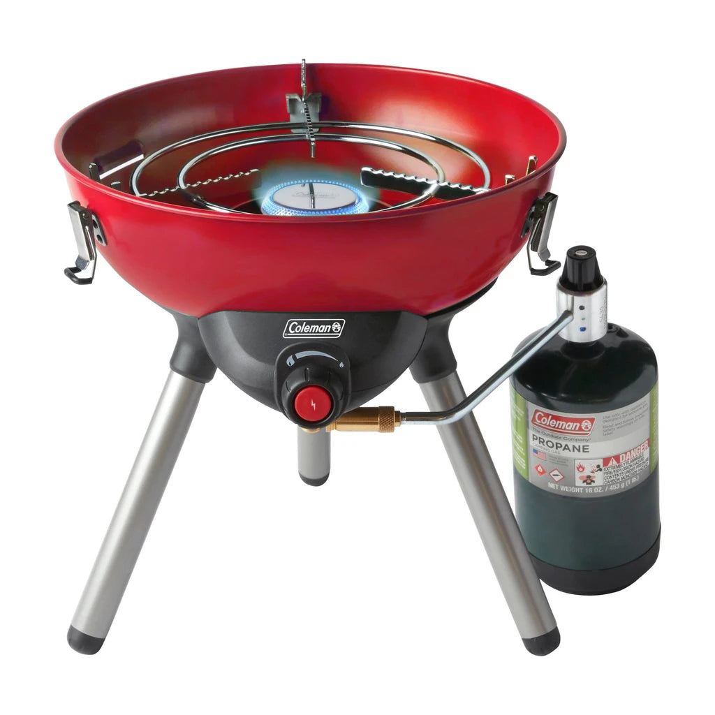 4-in-1 Portable Propane Gas Cooking System - Red boatyardmalaysia