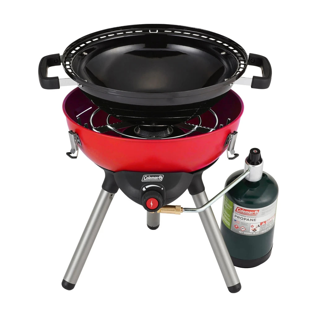 4-in-1 Portable Propane Gas Cooking System - Red boatyardmalaysia