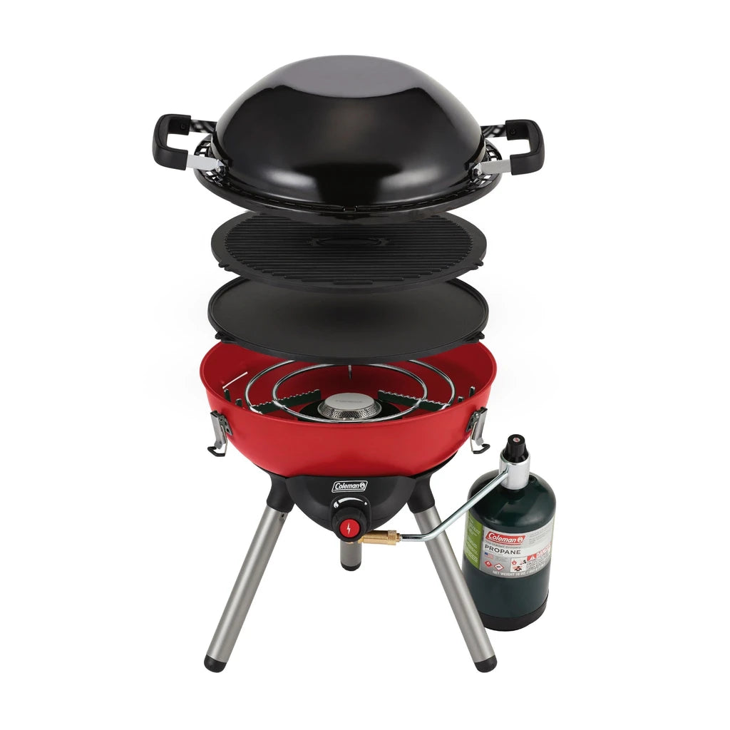 4-in-1 Portable Propane Gas Cooking System - Red boatyardmalaysia