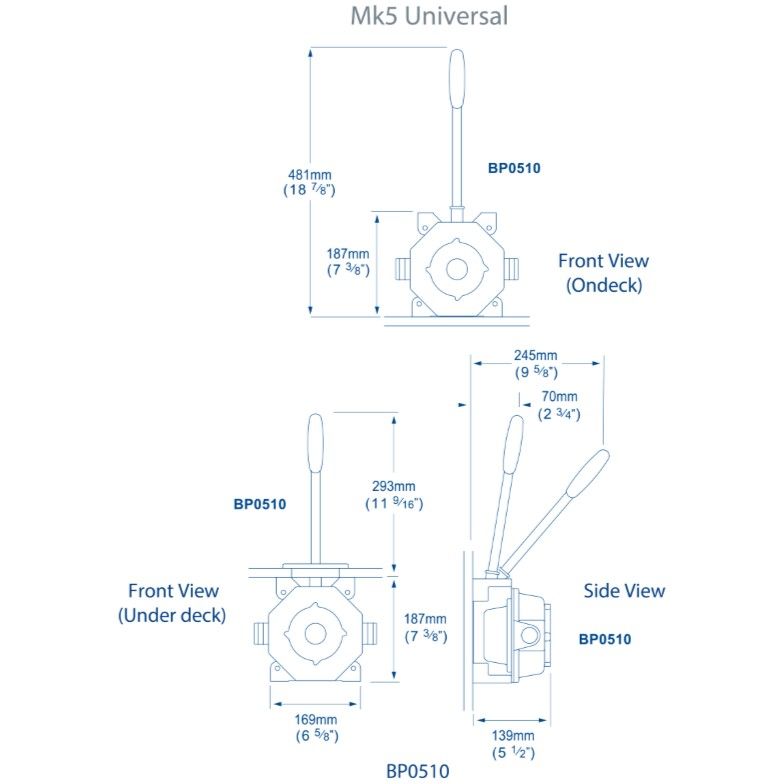 Whale Marine Whale Mk5 Universal Manual Bilge Pump - Boatyard Malaysia