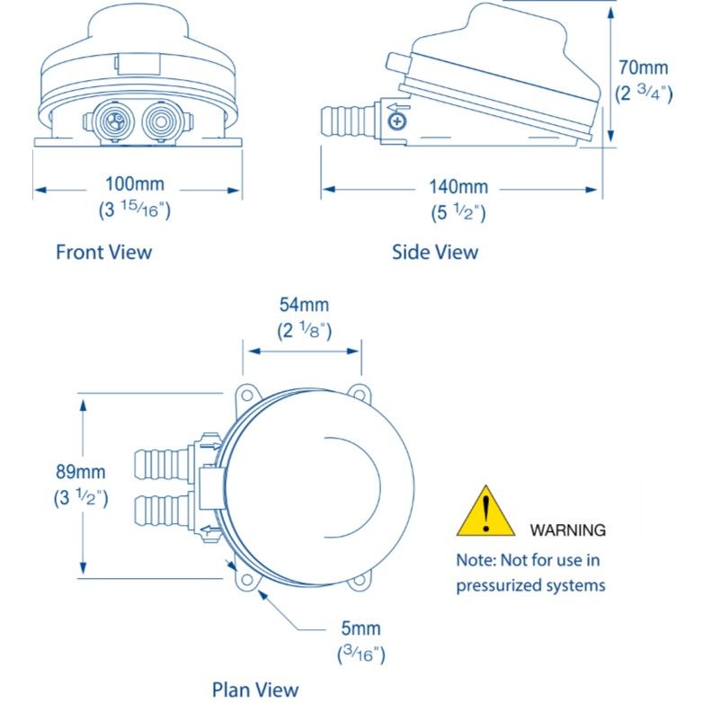 Whale Babyfoot Manual Galley Foot Operated Pump boatyardmalaysia