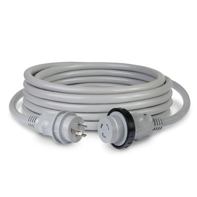 25' 30A 125V Shore Power Cord Gray boatyardmalaysia