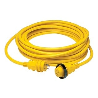 30a 125v 25' Molded Cordset Yellow boatyardmalaysia