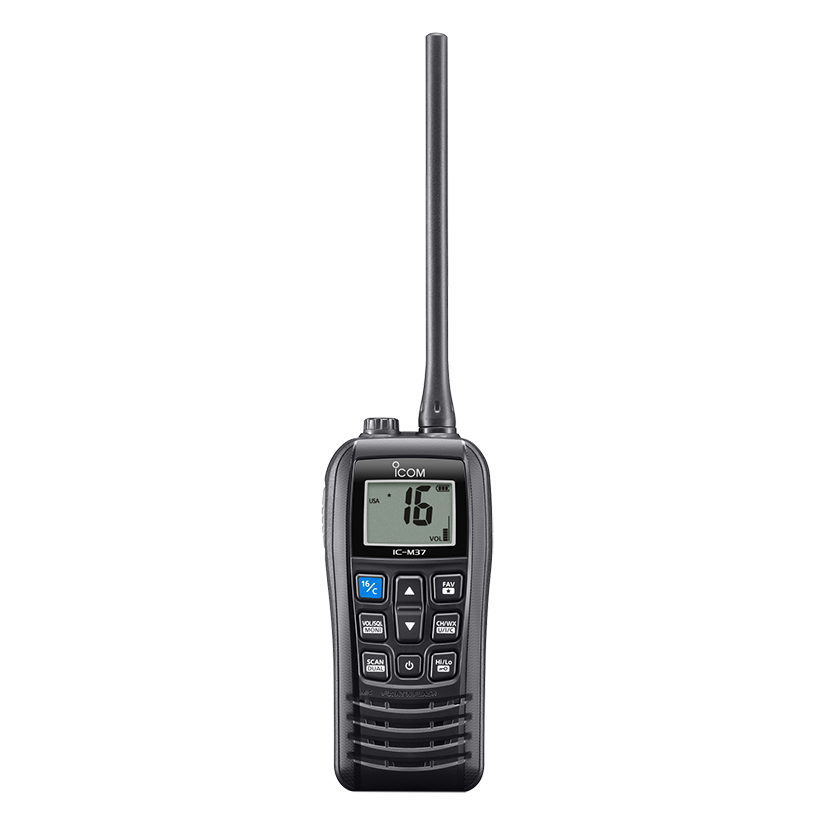 ICOM M37 HandHeld Marine VHF Radio 6W boatyardmalaysia