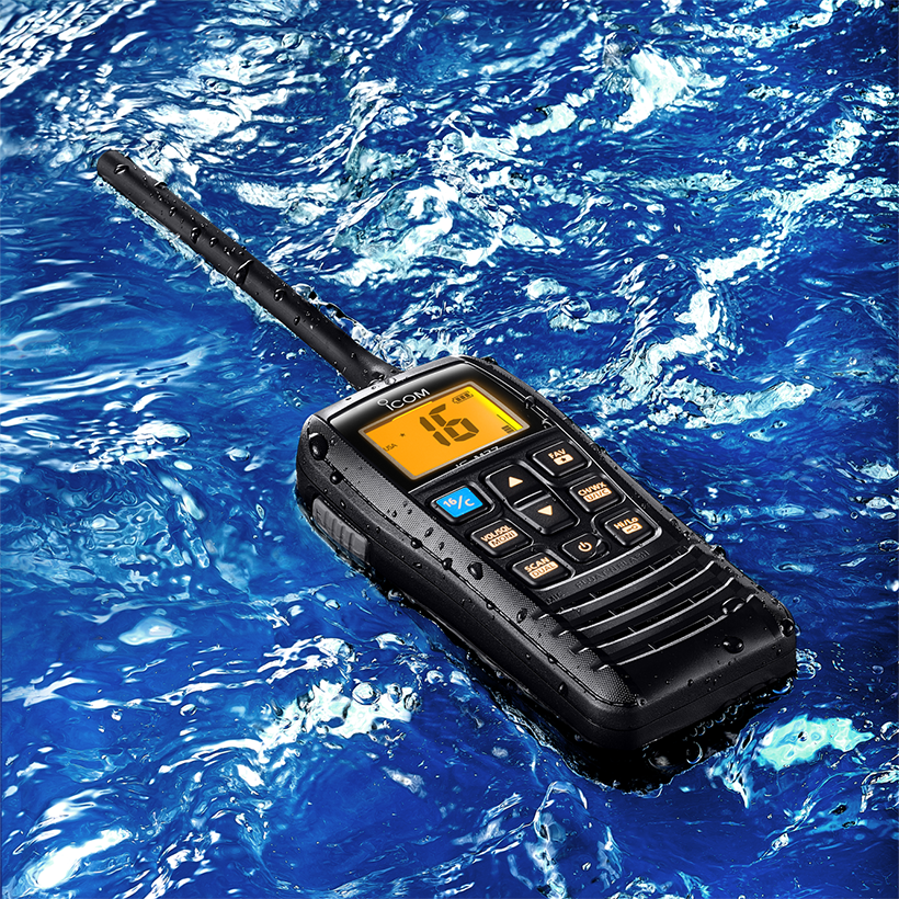 ICOM M37 HandHeld Marine VHF Radio 6W boatyardmalaysia