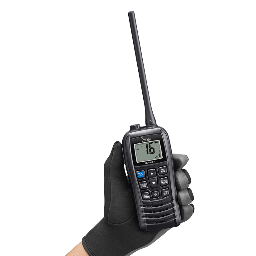 ICOM M37 HandHeld Marine VHF Radio 6W boatyardmalaysia