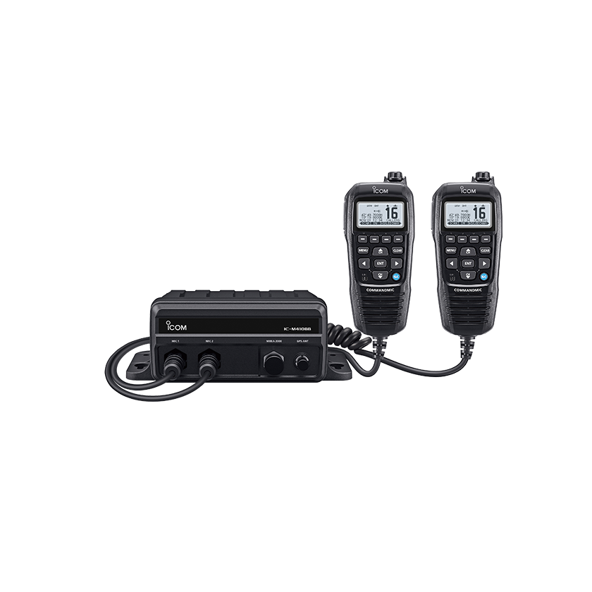 ICOM ICOM M410BB 11 BLACK BOX VHF WITH BLACK COMMAND MIC & 2 - Boatyard Malaysia