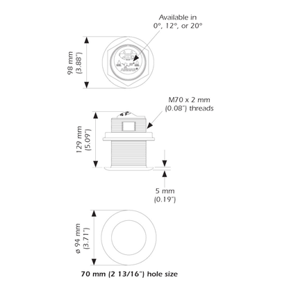 B75HW Chirp 12 Degree 600W Thru Hull Transducer boatyardmalaysia