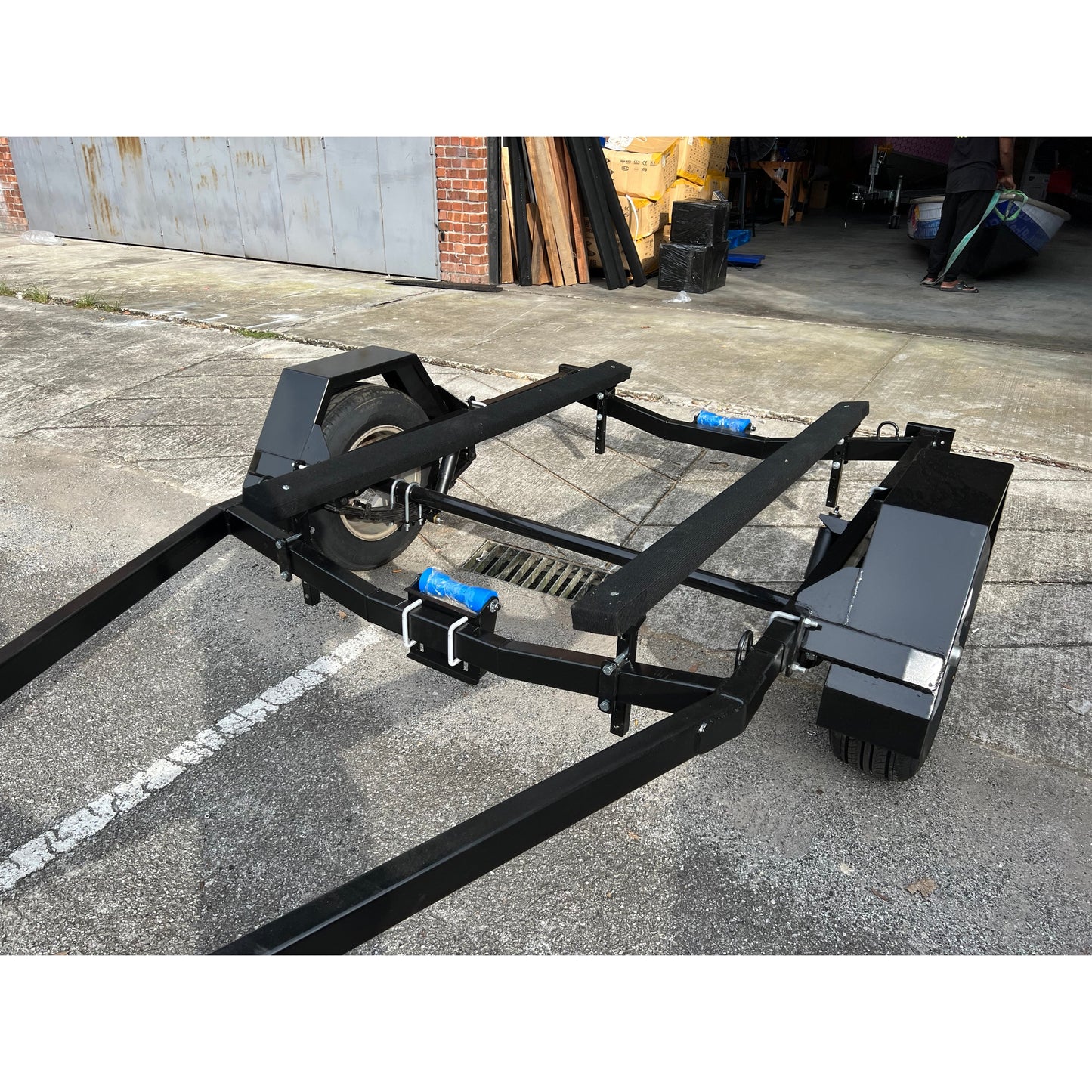 Steel Trailer 12-14ft w/o Braking System None Galvanized boatyardmalaysia