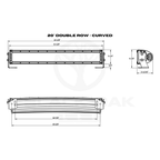 Black Oak Led Black Oak 20" Curved Double Row 5W Combo White - Boatyard Malaysia