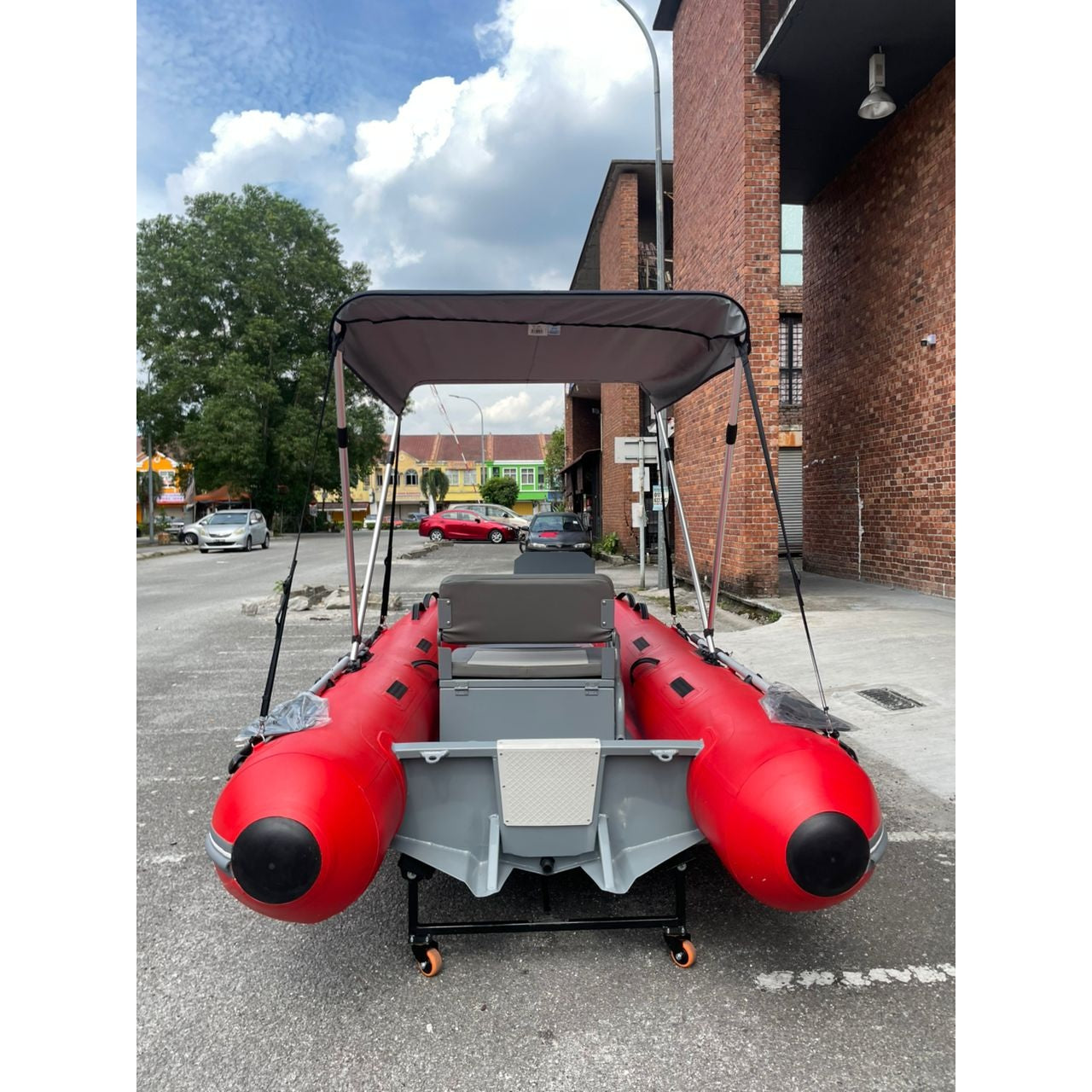 Delta AL 330 Rigid Inflatable Boat with 2-Bow Bimini & ST Console boatyardmalaysia