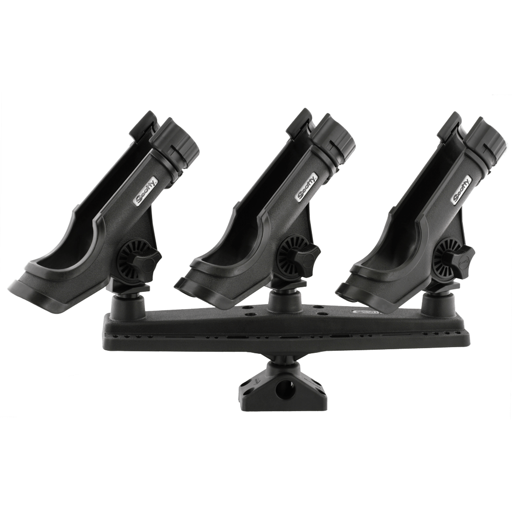 256 Triple Rod Holder W/ 3 Rod Holders Post Bracket Mount boatyardmalaysia